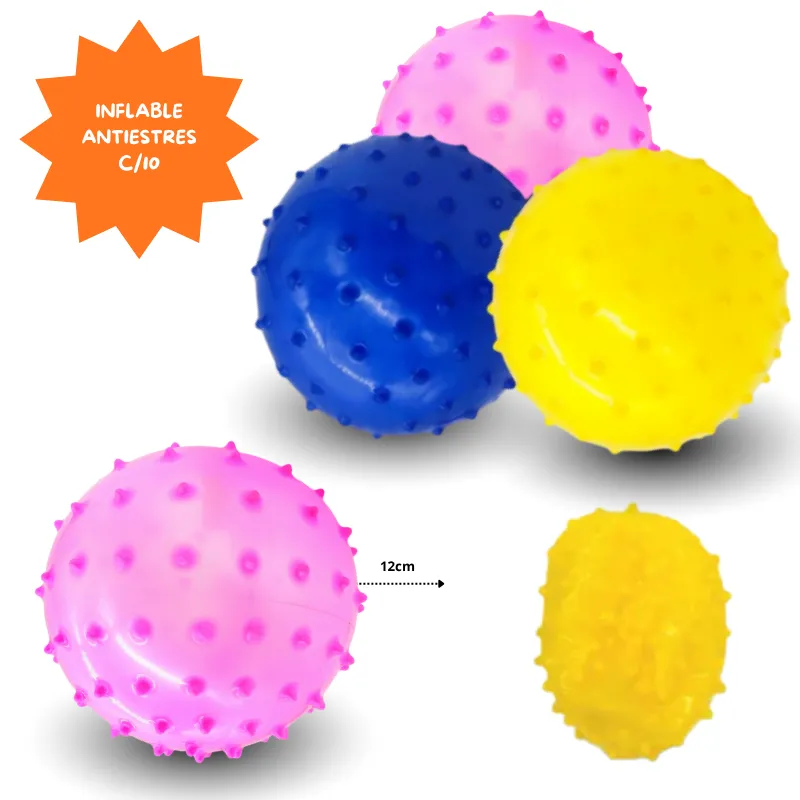 [KM1281-6H-2] Pelotas de plastico con picos 9cm de diametro