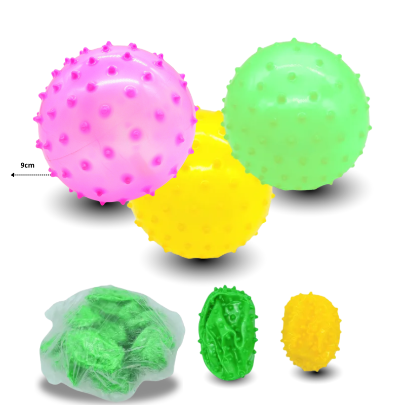 [KM1281-6H-3] Pelotas de plastico con picos 13cm de diametro