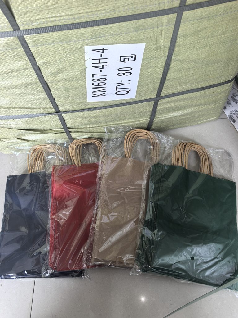 Bolsas de regalo de papel Kraft que miden 27*21*11
