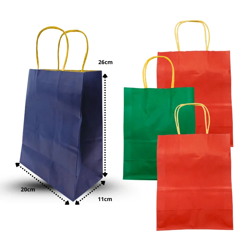 Bolsa de Papel Kraft c/Asas 27x21x11cm