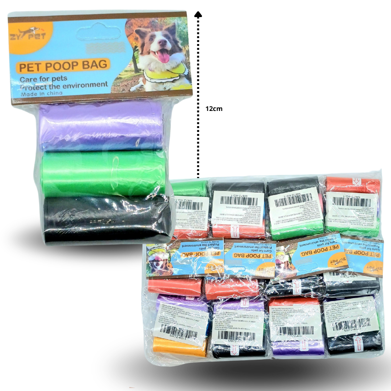 Paquete de Bolsas Plásticas para Perro en Rollo