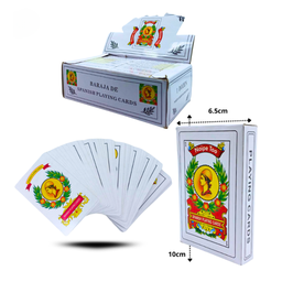 Baraja de cartas 6.3*9.5cm 40 pzas, etiqueta caja media, 12 cajas/paquete medio