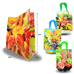 Bolsa plastificada frutas 30x34x12